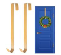 SHATCHI 2 ganci per ghirlande natalizie da appendere alla porta, 38 cm, in metallo, da appendere alla porta, per Natale, casa, ufficio, parete, matrimoni, ghirlande