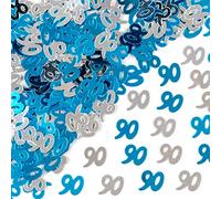 Shatchi Coriandoli metallizzati decorazione per feste Blu e argento 12 mm 28 g (90° compleanno)