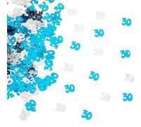 SHATCHI 28 g blu e argento coriandoli per 30° compleanno metallizzati Glitz tavolo Scatter Spruzzi Età Bday decorazioni per feste, 12 mm