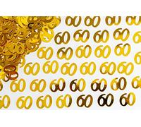 SHATCHI 56 g oro 60° compleanno coriandoli in lamina metallizzata Glitz Scatter da tavolo decorazioni per feste di Bday, 12 mm