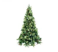 SHATCHI Albero di Natale artificiale con rami incernierati in stile californiano, aspetto cespuglioso, lussuoso, verde foresta, decorazione centrotavola per Natale, casa, showroom, 1,8 m, 1,8 m