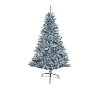 SHATCHI Albero di Natale artificiale deluxe, 1,8 m, 730 punte a matita con supporto in metallo, decorazioni natalizie per la casa, in PVC, 180 cm