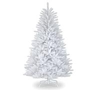 SHATCHI Albero di Natale Artificiale in Pino dell'Alaska, Nero, Verde, Bianco, dall'aspetto cespuglioso, con Supporto in Metallo, Decorazione Natalizia per la casa, PVC, 180 cm