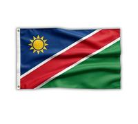 SHATCHI Bandiera Nazionale della Namibia, Grande, 1,5 x 9,2 m, con Occhielli in Metallo, per Tifosi della Namibia, Decorazione per Eventi, Calcio, Accessorio per Feste, Rugby, Sport, in Poliestere