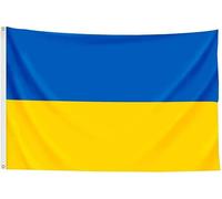 SHATCHI Bandiera nazionale ucraina ucraina con occhielli, per eventi sportivi, pub, casa, ufficio, 112430, 1,5 x 0,9 m