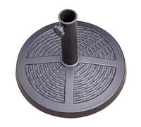 SHATCHI Base Rotonda per ombrellone, Effetto Rattan, 10 kg, Nera, Resistente, per Giardino, Patio, Porta ombrelli a Banana