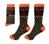 SHATCHI Simply The Best Brother, Calzini da Uomo, per Natale, Compleanno, Idea Regalo, Poliestere, Nero e Arancione, Taglia Unica