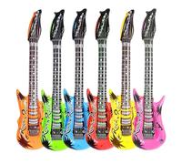 SHATCHI Chitarra Giocattolo Gonfiabile per Bambini, Grande, 90 cm, per Bambini, Stile Rock Star, Colori Assortiti, Riutilizzabile, per Compleanni, Karaoke, Addio al Nubilato, 1 Pezzo