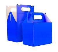 SHATCHI 10 pz/20 pz/30 pz Cartone Pranzo da asporto Compleanno Matrimonio Portare pasto Cibo Torta Partito Box Bambini Sacchetti di bottino, Colore Blu, Confezione da 20, 9824