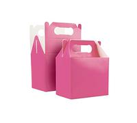 SHATCHI Confezione da 30 Cartone Rosa Chiaro per Pranzo da asporto, Compleanno, Matrimonio, Cibo, Torte, Feste, Sacchetti per Bambini, Tinta Unita, Colore pz, 9823