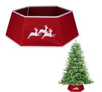 Base per albero di Natale, 68,1 cm, pieghevole, in iuta, per decorare l'albero di Natale