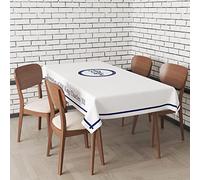 SHATCHI King Charles III, tovaglia bianca e blu, per feste, souvenir, 137 x 180 cm