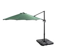 SHATCHI Ombrellone ottagonale verde con base a croce e palo in alluminio da 65 mm, parasole da giardino, spiaggia, patio, baldacchino a baldacchino