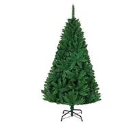 SHATCHI Pino imperiale cespuglioso artificiale Deluxe albero di Natale ramo incernierato punte a matita con supporto in metallo decorazioni natalizie per la casa, PVC, verde, 120 cm