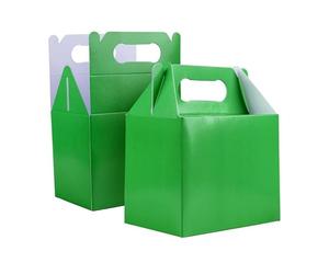 SHATCHI Scatole di Cartone per Il Pranzo da asporto, Compleanni, Matrimoni, pasti, Cibo, Torte, Feste, Sacchetti per Bambini, Tinta Unita, Colore Verde, Confezione da 30 pz, 9821