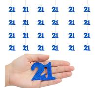SHATCHI Set di 6 decorazioni da parete per porte e porte, colore blu metallizzato