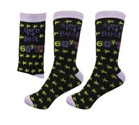 SHATCHI Simply The Best Year Old Gift Calzini per 60° Compleanno Regalo ricordo Unisex per lei Lui, Cotone Poliestere Spandex, Nero e Viola, Taglia Unica