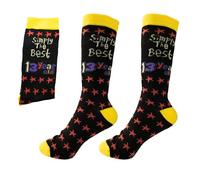 SHATCHI Socks Simply The Best, 16, 18, 21, 30, 40, 50, 60 -Calzini Unisex per lei e Lui, Cotone Poliestere Spandex, Semplicemente Il Migliore 13 Anni, Taglia Unica