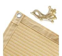 Shatex Pannello parasole per esterni, con blocco UV al 90%, 2,4 x 3,7 m, per patio, finestra, camper, bordo nastrato con occhiello