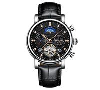 SHATONG Orologio da Uomo Movimento Meccanico Automatico Cinturino in Pelle Casual Business Sportivo Orologio da Polso 30 M Impermeabile e AntiGraffio Regalo Elegante per Uomo