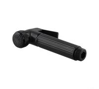 Shattaf - Spray per bidet in lega di zinco cromato, per WC, con comando manuale e attacco standard da 1/2" (nero)