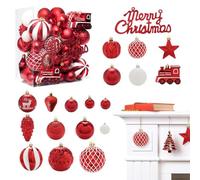 Shatterproof Christmas Balls Set - 65 pezzi di Natale Ornaments Tree Decorations | Festive Winter Holiday Party Decoration for Engagement Event Wreath Window Store Wedding