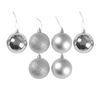 Shatterproof Christmas Balls - Silver Tree Balls, Golden Christmas Ornaments 6pcs Set, 3.15in Shatterproof Hanging Ornaments | Foam Globe Decorations for Tree, Wedding, Party, Yard, Garden, Indoor, F