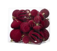 Shatterproof Velvet Christmas Ornaments - 36-Piece Vintage Velvet Ball Set for Tree, Mantle, Fireplace, Holiday, Wedding, and Party Decor, Indoor Use, Elegant Assorted Colors, Ready to, Festive