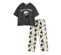 Shaun the Sheep Set Pigiama Lungo Personaggio Maniche Corte Donna (NS9292)