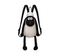Shaun the Sheep Womens Shaun Sheep Backpack 61175 Black and White 12in Suitable for Adults Kids Plush, Black White, 33cm UK