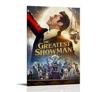 SHAUREWNYY 4 poster del film The Greatest Showman, decorazione artistica da parete vintage su tela, poster decorativo per soggiorno e camera da letto, 20 x 30 cm, con cornice