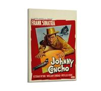 SHAUREWNYY Johnny Concho - Poster estetici da parete, decorazione artistica da parete vintage, su tela, per soggiorno, camera da letto, 20 x 30 cm, con cornice