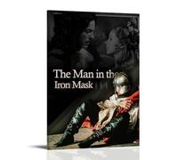 SHAUREWNYY Poster decorativo da parete in stile vintage, con immagine di The Man in the Iron Mask, decorazione artistica da parete per soggiorno, camera da letto, 50 x 75 cm, con cornice