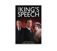 SHAUREWNYY Poster decorativo da parete in stile vintage con scritta "The King's Speech, poster decorativo per soggiorno e camera da letto", 60 x 90 cm, senza cornice