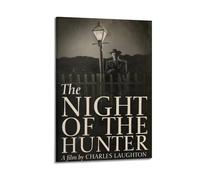 SHAUREWNYY Poster decorativo da parete vintage del film The Night of The Hunter, decorazione artistica da parete per soggiorno e camera da letto, 30 x 45 cm, con cornice