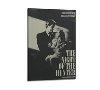 SHAUREWNYY Poster decorativo da parete vintage del film The Night of The Hunter, decorazione artistica da parete per soggiorno e camera da letto, 50 x 75 cm, con cornice