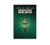SHAUREWNYY Poster di Sherlock Holmes, decorazione artistica da parete estetica vintage, su tela, poster decorativo per soggiorno, camera da letto, 60 x 90 cm, senza cornice