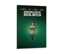 SHAUREWNYY Poster di Sherlock Holmes, decorazione artistica da parete estetica vintage, su tela, poster decorativo per soggiorno, camera da letto, 50 x 75 cm, con cornice