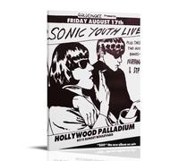 SHAUREWNYY Poster di Sonic Youth, decorazione artistica da parete in stile vintage, stampa artistica da parete per soggiorno, camera da letto, 50 x 75 cm, con cornice