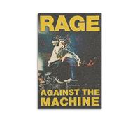 SHAUREWNYY Rage Against The Poster Machine Poster estetico da parete vintage su tela, decorazione artistica da parete per soggiorno, camera da letto, 40 x 60 cm, senza cornice