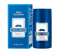 Shaving Cream for Men, 40g Hydrating Shaving Creams, 2-in-1 Smooth Shave Balm Stick, Ideal for Beard Grooming, Facial Hair Removal, Moisturizing, Softening Formula