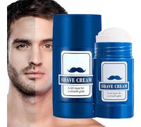 Shaving Creams Men, 40g Moisturizing Shaving Cream, 1,54 Inches 2 in 1 Portatile Compact Smooth Shave, Balm Stick for Beard Grooming, Face Hair Removal, Groom Essentials