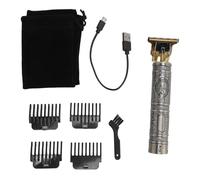 Shaving Machines for Men Beard Shaver T Shaped Electric Hair Clipper Set Men Professional Cordless Rechargeable Barbers Beard Trimmer Shaver Kit for Home Grooming Cutting Black (Gold)
