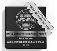 Shaving Revolution Lametta Barba Professionale x100 - Lame Rasoio A Mano Libera In Acciaio Inossidabile