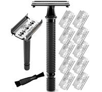 Shaving Revolution Rasoio Di Sicurezza - Rasoio Barba Manuale Con 10 Lamette Rasoio Sicurezza Giapponesi In Acciaio Inossidabile - Rasoio Monolama Per Uomini - Safety Razor Per Uomo