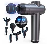 SHAVINGFUN Pistola Massaggio Muscolare,massaggiatore muscolare,99 Livelli Regolabili e 6 Testine di Massaggio,mini pistola massaggio muscolare con Display LCD,per Alleviare Il Dolore Muscolare