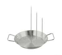 Shawarma - Teglia verticale in acciaio inox per pollo e tacos al pastore, set con 3 punte e piastra per grill, supporto per kebab e barbecue