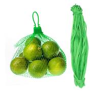 ShawFly Sacchetti a rete riutilizzabili, 100 pezzi, con fibbia a rete, per conservare uova, frutta, noci, alimenti e alimenti, sacchetti per piante vegetali, verde, Sacchetto di frutta