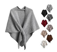 Shawl Wraps For Women, Pashmina Wraps for Women, Pashmina Shawl Wrap, Soft Knitted Blend Scarf Cape for Daily Wear (Light Grey,One Size)