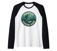Shawnee Trailblazer Camicia Retro Forest Trail Illinois Hike Maglia con Maniche Raglan